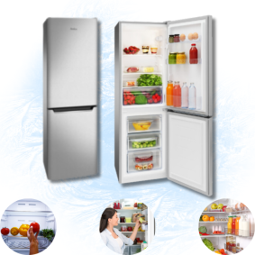 Lodówka AMICA KGCL384155E 144 cm  srebrna A4116