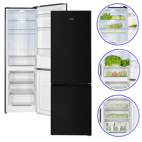 Lodówka Kernau KFRC 18164 NF B SLIM czarna 186 cm 293 l NoFrost klasa E A4294 /N