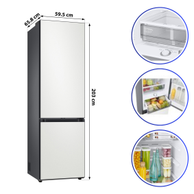 Lodówko-zamrażarka Samsung RB38C7B6BAP BESPOKE AI No Frost 203cm A5360 /K