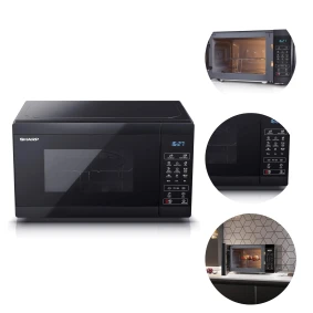 Kuchenka mikrofalowa Sharp YC-MG02E-B 20L 800W grill czarna Y133 /K