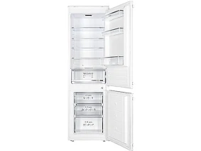 Lodówka do zabudowy Amica EKGCS 387 921 | technika drzwi przesuwnych, sprężarka inwerterowa, automatyczne odszranianie chłodziarki | 270 l (195/75 l), klasa E, 35 dB | biała