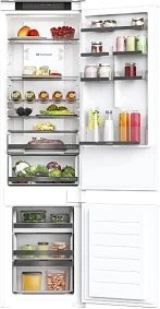 Lodówka do zabudowy Haier HBW5519D | pełny No Frost, komora świeżości FreshBox, zdalne sterowanie Wi-Fi | 281 l (219/62 l), klasa D, 32 dB, wys. 193,5 cm, szer. 54 cm | biała