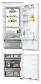 Lodówka do zabudowy Haier HBW7519C | pełny No Frost, szuflady My Zone i Humidity Zone, zdalne sterowanie Wi-Fi + Bluetooth | 300 l (214/86 l), klasa C, 32 dB, wys. 193,5 cm, szer. 54 cm | biała