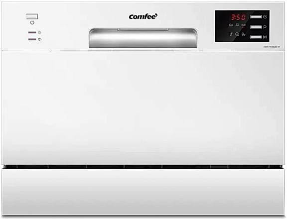 Comfee KWH-TD602E-W | wyświetlacz LED, opóźniony start 1-24 h, wskaźniki soli i nabłyszczacza | 6 kompletów, 6 programów, klasa F, 47 dB, wys. 43,8 cm | biała | NETSKLEP.COM