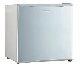 Mini lodówka Comfee RCD76LS2 | komora niskiej temperatury, drzwi odwracalne, wymienna uszczelka | 43 l, klasa E, 41 dB, wys. ok. 49 cm | srebrna