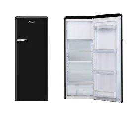 Lodówka Amica KSR364150S | FreshZone, FlexiShelf, Automatyczne odszranianie | 208 l, klasa E, 40 dB | Czarna