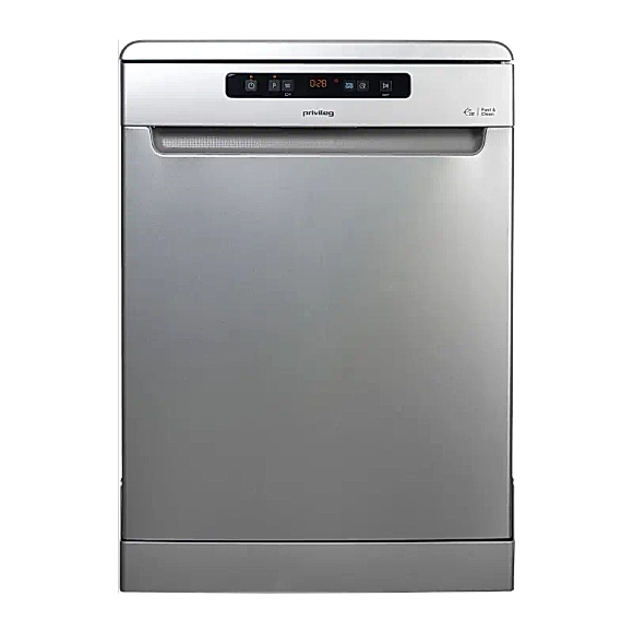 Zmywarka wolnostojąca Privileg P0F ECO D541 S | Fast&Clean (mycie w 28 min), MultiZone, Push&Go | 14 kompletów, klasa C, 41 dB, szer. 60 cm | front ze stali nierdzewnej  | NETSKLEP.COM