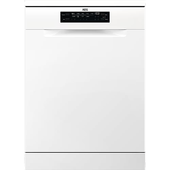 Zmywarka wolnostojąca AEG FFB7676APW (Serie 7000 GlassCare) | GlassCare (ochrona szkła), AirDry (auto-otwieranie drzwi), szuflada na sztućce MaxiFlex | 14 kompletów, klasa A, 44 dB, szer. 59,8 cm | biała