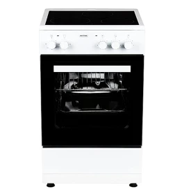 Kuchnia elektryczna MPM-53-KEC-30 | płyta witroceramiczna, 3 pola grzejne, piekarnik 48 l, klasa A | 50 cm | biała