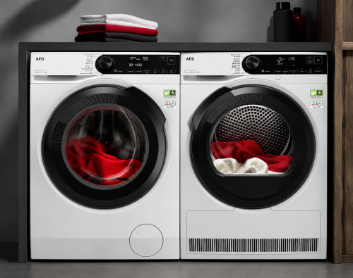 Zestaw AEG LR8AMZ49FL + TR7T65685 | pralka 9 kg i suszarka 8 kg z pompą ciepła | PowerCare, ProSteam, SensiDry | NETSKLEP.COM