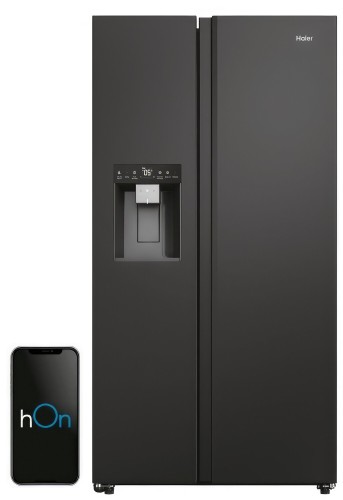 Lodówka Side by Side Haier HSW59F18EIPT SBS 90 Series 5 | 601 l, Total No Frost, klasa E | Wi-Fi hOn, Humidity Zone, dystrybutor wody, kostkarka | NETSKLEP.COM
