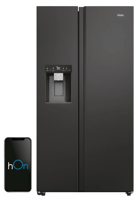 Lodówka Side by Side Haier HSW59F18EIPT SBS 90 Series 5 | 601 l, Total No Frost, klasa E | Wi-Fi hOn, Humidity Zone, dystrybutor wody, kostkarka | NETSKLEP.COM