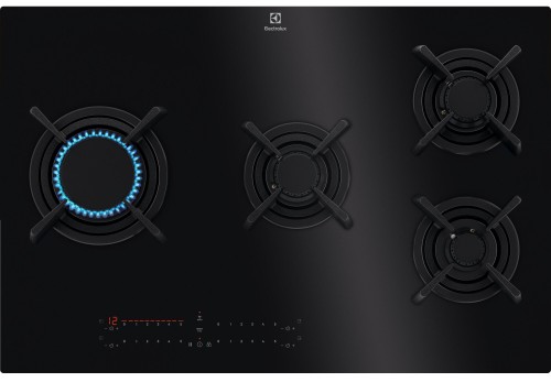 Płyta gazowa Electrolux KGV8473IK 900 TouchSure | 80 cm, 4 palniki, 8,15 kW | TouchControl, Hob2Hood, Stop&Go, timer | NETSKLEP.COM