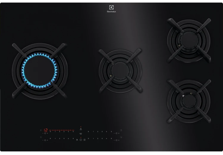 Płyta gazowa Electrolux KGV8473IK 900 TouchSure | 80 cm, 4 palniki, 8,15 kW | TouchControl, Hob2Hood, Stop&Go, timer | NETSKLEP.COM