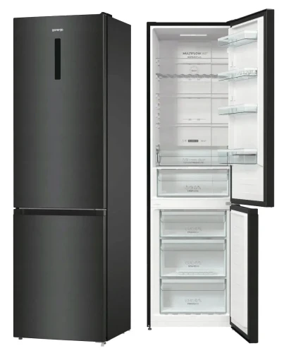 Lodówka Gorenje NRK620EABXL4 | 331 l, NoFrost Plus, klasa E | 200 cm, 38 dB, czarna | NETSKLEP.COM