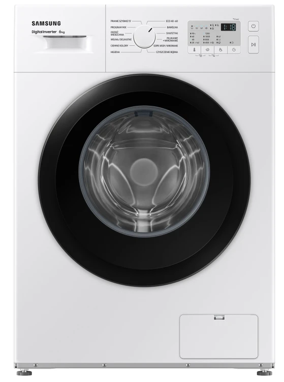 Pralka Samsung WW60A3120BH/EO Slim | 6 kg, 1200 obr./min, klasa C | Higieniczna Para, Digital Inverter, 40 cm | NETSKLEP.COM