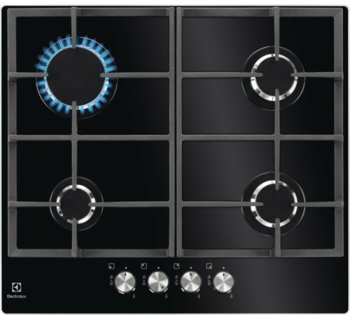 Płyta gazowa Electrolux KGG6426K | 4 palniki, 7,95 kW | czarne szkło, żeliwne ruszty, 59 cm | NETSKLEP.COM